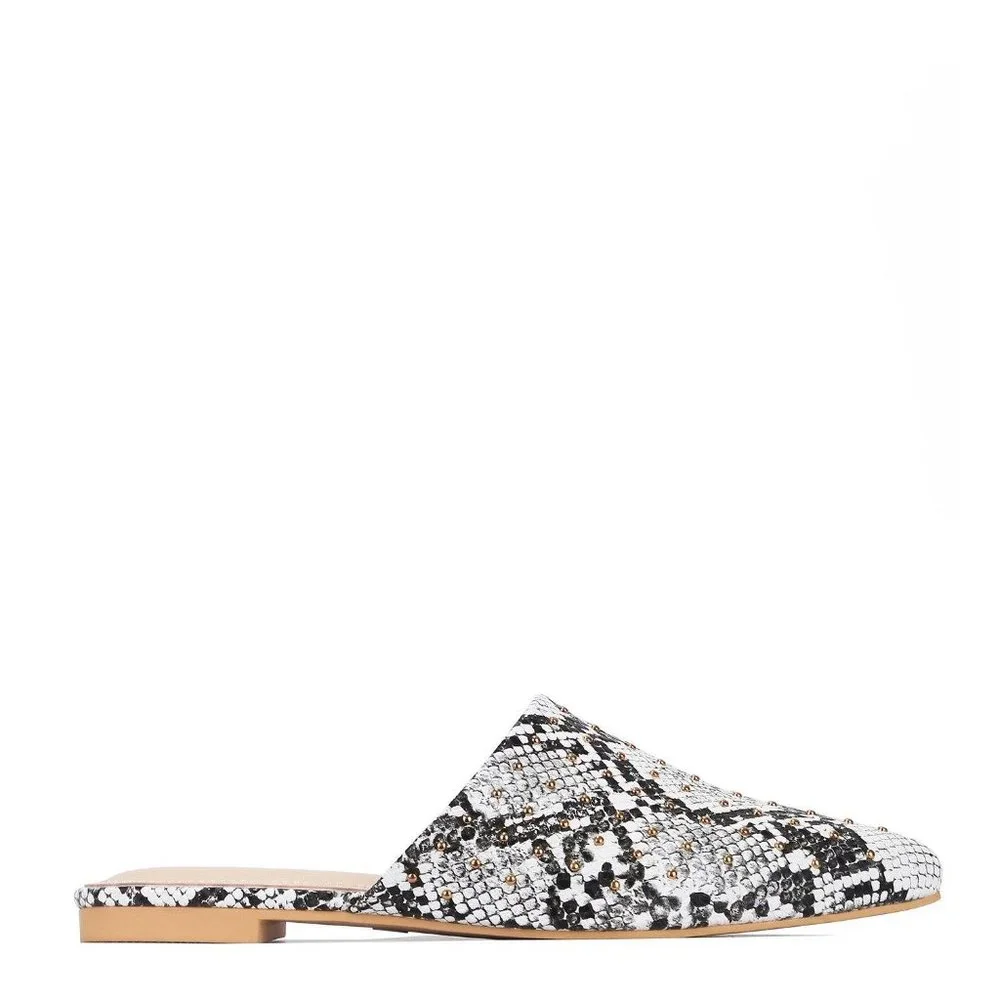 Studded Snake Mules - Picture 3 of 4
